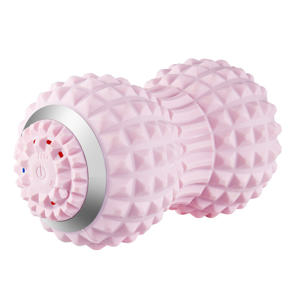 Electric Massage Ball Peanut Gym Yoga Roller Vibrating Lacrosse Ball Muscle Pain Relief Deep Tissue Massager Rechargeable 4speed