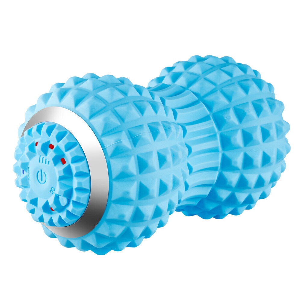 Electric Massage Ball Peanut Gym Yoga Roller Vibrating Lacrosse Ball Muscle Pain Relief Deep Tissue Massager Rechargeable 4speed